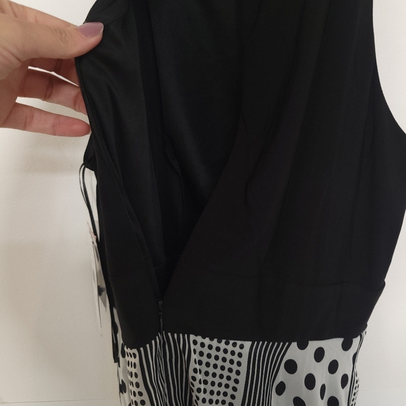 NWTStudio One New york Versatile Women's Sleeveless   Dots fit and flare size 12 - Picture 10 of 16